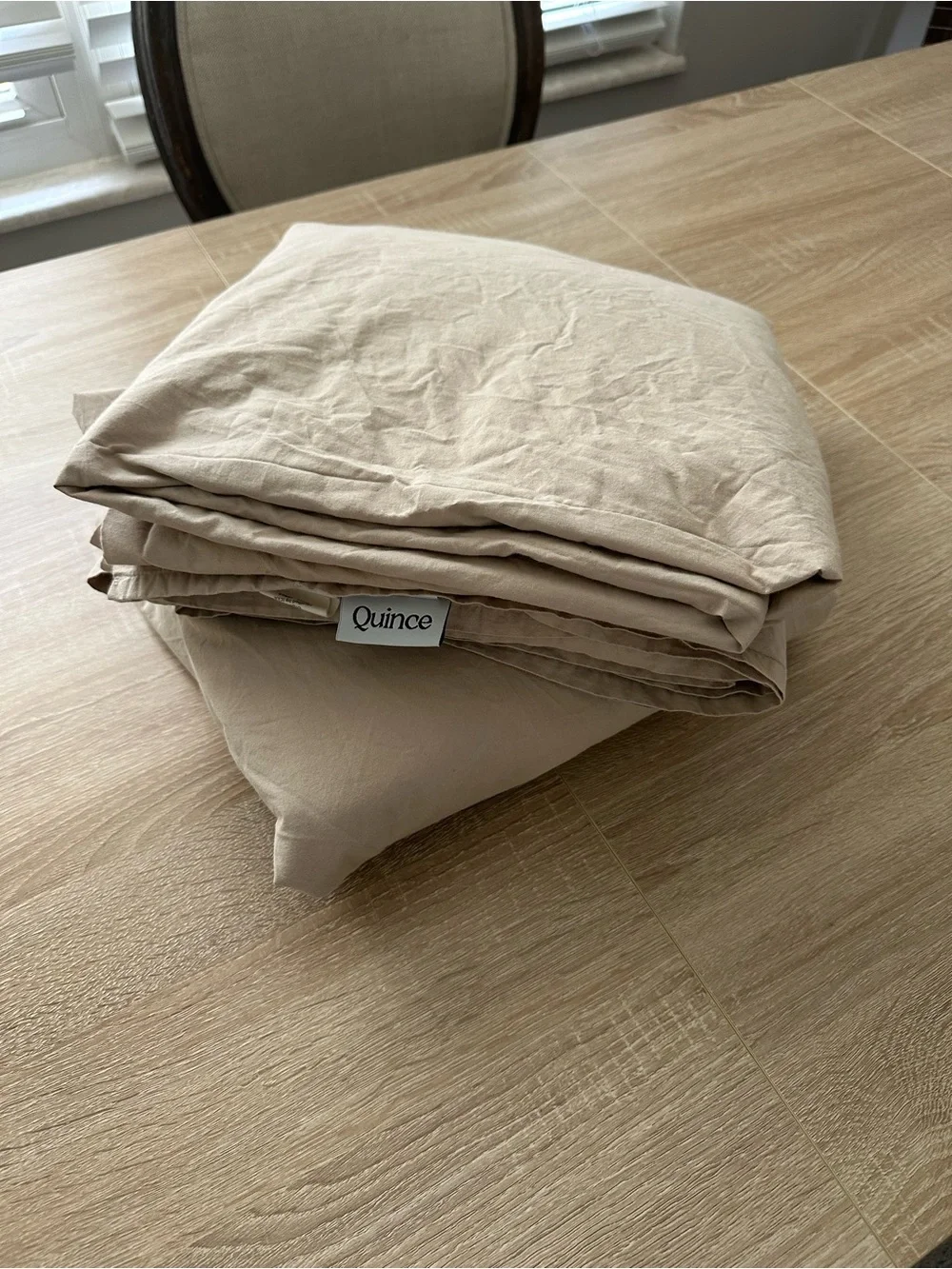Quince Organic Cotton Bedding Set in Beige